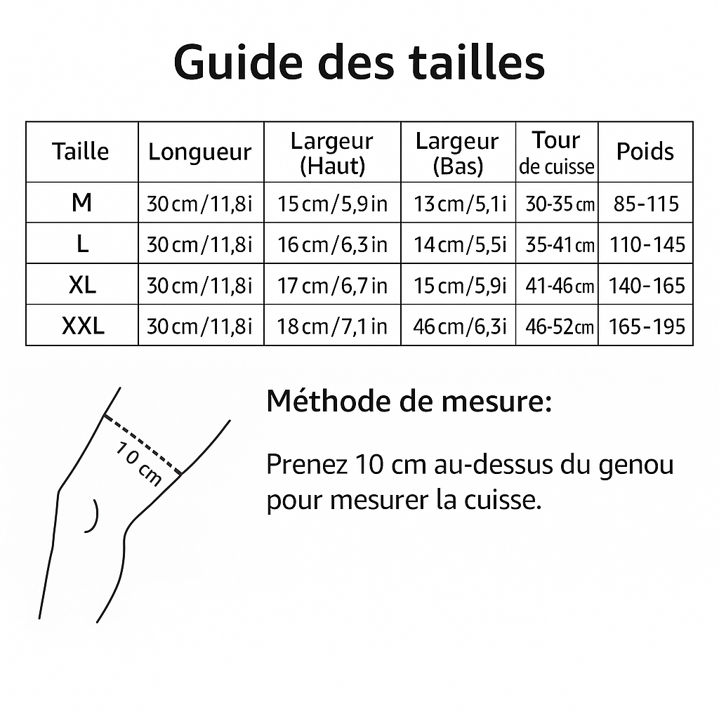MOVYMA- Genouillère de maintien avec ses bandes scratch – VENDUE À L’UNITÉ
